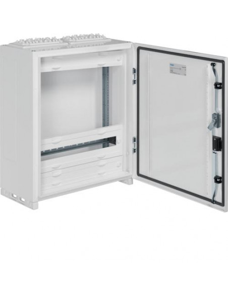 Coffret vega D à compléter avec porte IP54 classe II en saillie 1 Rangée 24 modules h500xl550xp218mm HAGER FV32A