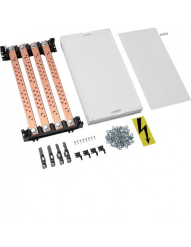 Unité équipement jeu de barres tétra univers cu 25x10mm 630A 1 travée h400mm HAGER UE31D6