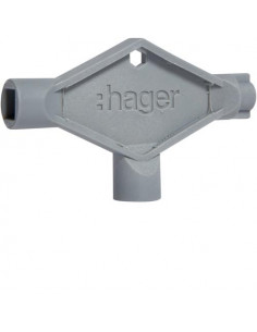 Clé triangle + carré + double barre pour armoire quadro+ HAGER FZ850