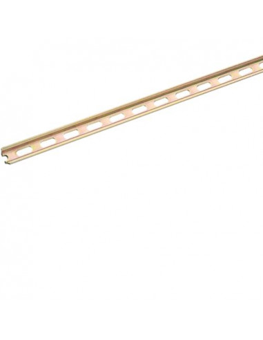 Rail Din symétrique perforé électrozingué bichromaté prof5mm l 15mm long 2m HAGER A099E