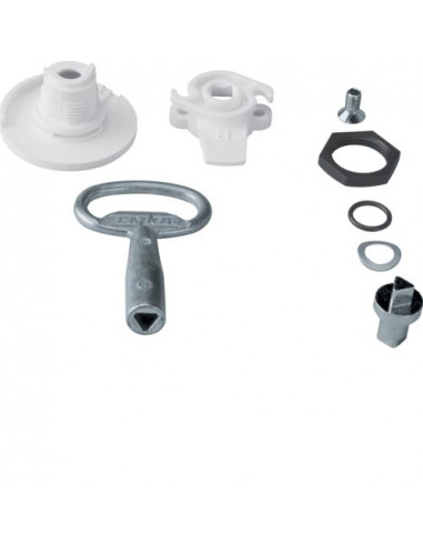 Serrure triangle mâle 7mm chromée avec 1 clé pour armoire univers métal IP44 HAGER FZ450N