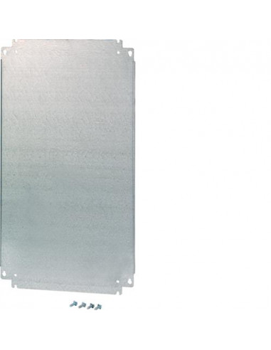 Plaque de montage pleine orion plus p FL104A-105A-204A tôle d'acier l243x h330mm HAGER FL404A