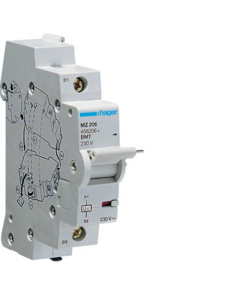 Bobine manque tension 230V AC HAGER MZ206