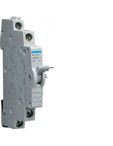 Contact auxiliaire 10+1F 6A 240V AC HAGER MZ201