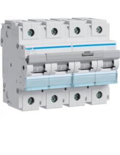 Disjoncteur 4P 15kA courbe B - 80A 6 modules HAGER HMB480