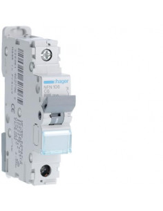Disjoncteur 1P 6-10kA courbe C - 6A 1 module HAGER NFN106