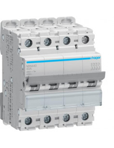Disjoncteur 4 Pôles 20kA courbe C 40A 4 modules HAGER NRN440 2