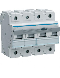Disjoncteur 4P 50kA courbe C - 63A 6 modules HAGER HMX463