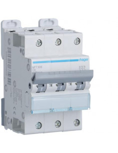 Disjoncteur 3P 6-10kA courbe C - 6A 3 modules HAGER NFT306