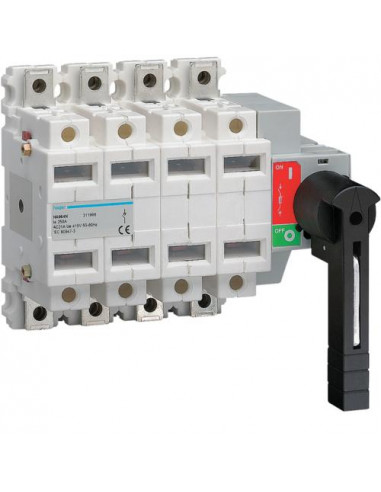 Interrupteur à coupure visible 4 Pôles 250A HAGER HA964N
