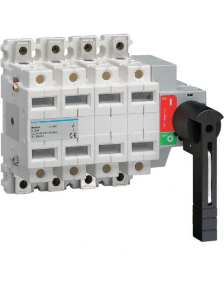Interrupteur à coupure visible 4 Pôles 250A HAGER HA964N