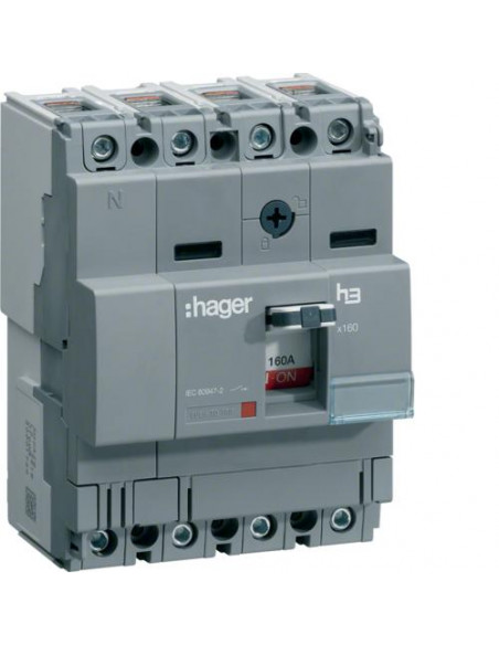 Interrupteur à déclenchement libre x160 4P 125A fixe HAGER HCA126H