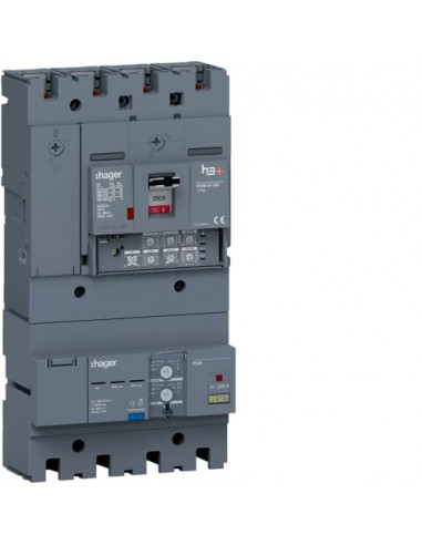 Disjoncteur Boitier Moulé + Diff. h3+ LSI AB P250 LSI 4P4D 250A 25kA HAGER HHT251JB