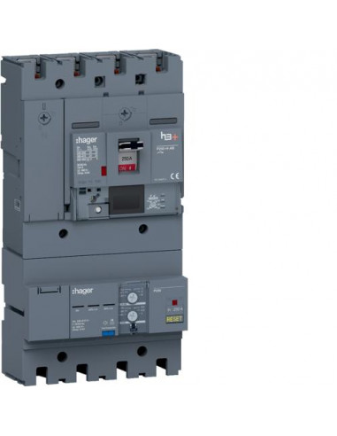 Disjoncteur Boitier Moulé + Diff. h3+ LSI AB P250 Energy AB 4P4D 250A 25kA HAGER HHT251NB