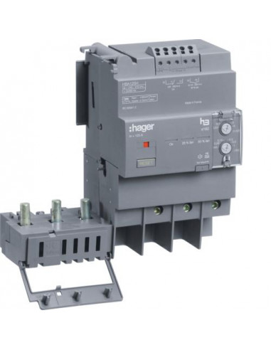 Bloc différentiel électronique x160 3P 125A Idn réglable & déclenchem tempo fixe HAGER HBA125H