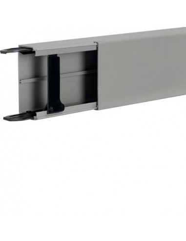 Goulotte lifea PVC h90mm x p40mm + 2 éclisses + 4 agrafes M7248 RAL 7030 gris HAGER LFF4009007030