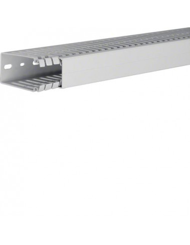 Goulotte de câblage sans halogène en PC-ABS beha-set l 40mm x p 80mm gris clair HAGER HA780040