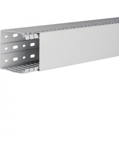 Goulotte de câblage sans halogène en PC-ABS beha-set l 80mm x p 80mm gris clair HAGER HA780080