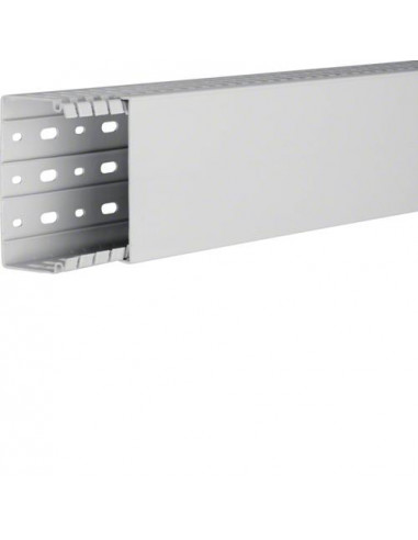 Goulotte de câblage sans halogène en PC-ABS beha-set l 100mm x p 60mm gris clair HAGER HA760100