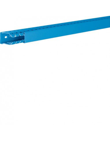 Goulotte de câblage complète BA7 prof 40mm l 25mm bleue HAGER BA740025BL