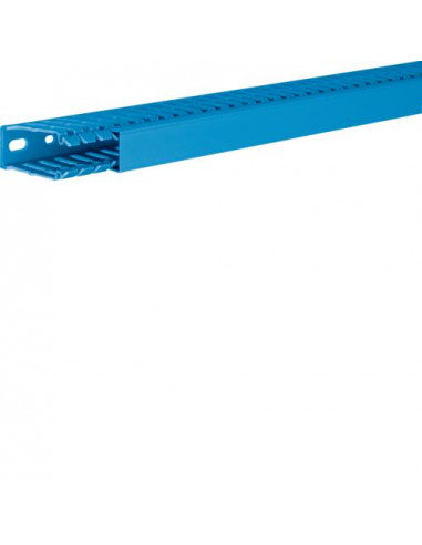 Goulotte de câblage complète BA7 prof 60mm l 25mm bleue HAGER BA760025BL