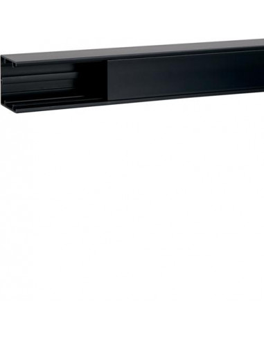 Goulotte appareillable queraz enclipsage direct h 54mm x p 54mm L200mm PVC noire HAGER GBD5005009011