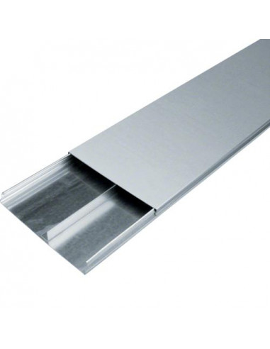 Goulotte acier 2 compartiments 28mm x 240mm pour sol béton HAGER UK240282
