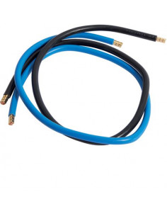 Jeu 2 conducteurs 16 mm² bleu + noir. longueur 650 mm HAGER KC616