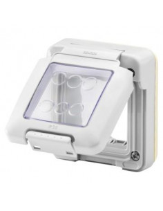 PLASTRON ETANCHE 2 POSTES SYSTEM GEWISS GW27401