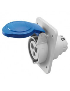 Socle Prise 2P+T 10° HP IP44 32A 230V 6H GEWISS GW62216H
