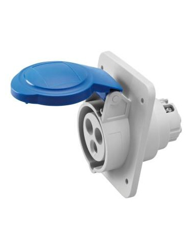 Socle Prise 2P+T 10° HP IP44 32A 230V 6H GEWISS GW62216H