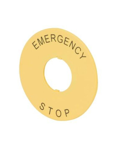 PLAQUETTE JAUNE BOUTON URGENCE GEWISS GW74523
