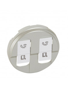 ENJOLIVEUR TITANE PRISE RJ45 DOUBLE LEGRAND 068552