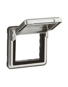Adaptateur avec volet Soliroc IP55 IK10 pour mécanismes Mosaic 2 modules LEGRAND 077880 2