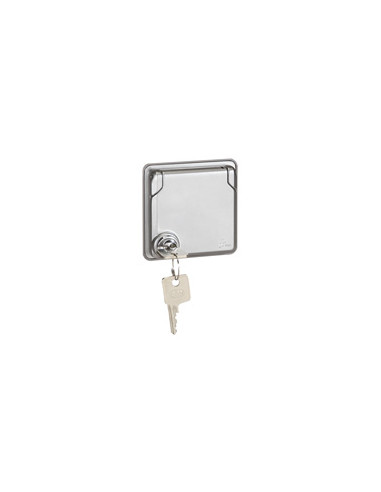 Prise de courant 2P+T à puits germanique avec éclips de protection et volet verrouillé 16A 250V Soliroc IK10 IP55 LEGRAND 077837