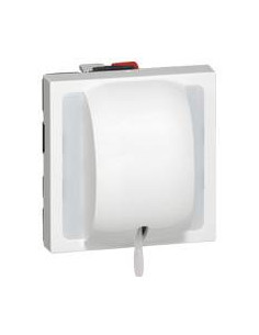 Interrupteur ou va-et-vient à tirage 10AX 250V~ Mosaic 2 modules blanc LEGRAND 077014
