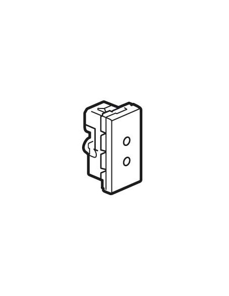 Prise de courant 2 Pôles TBT 3A 15W Mosaic 1 module avec connexion par bornes à vis blanc antimicrobien LEGRAND 077150