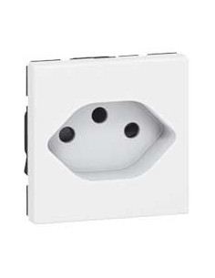 Prise de courant 2P+T type 13 standard suisse Mosaic 2 modules blanc LEGRAND 077506 2