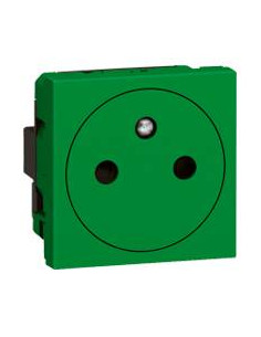 Prise de courant 2P+T Surface Mosaic 2 modules connexion par bornes automatiques verte antimicrobien LEGRAND 078704 2