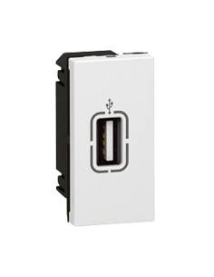 Prise USB 2.0 femelle à visser Mosaic 1 module blanc LEGRAND 078761 2