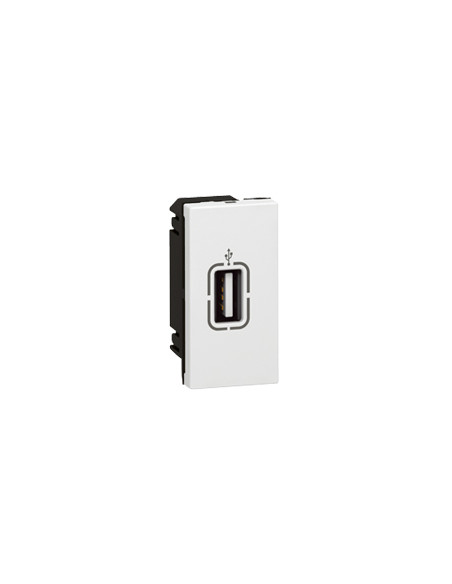 Prise USB 2.0 femelle à visser Mosaic 1 module blanc LEGRAND 078761