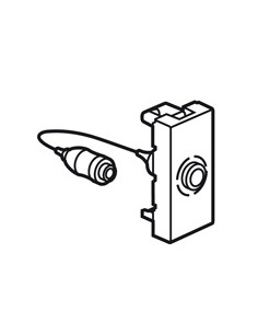 Prise Jack femelle 3,5mm pré-connectorisée Mosaic 1 module blanc LEGRAND 078779 2