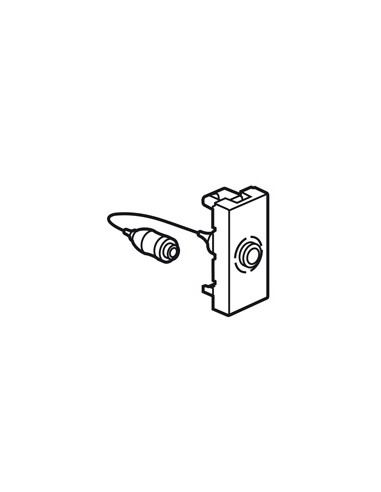 Prise Jack femelle 3,5mm pré-connectorisée Mosaic 1 module blanc LEGRAND 078779