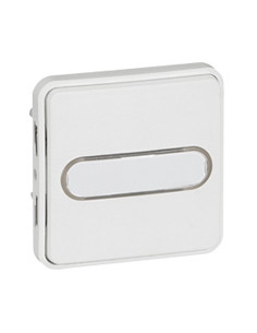 Poussoir NO lum avec porte-étiquette Plexo compo IP55 10A Blanc Artic antimicrobien LEGRAND 070733 2