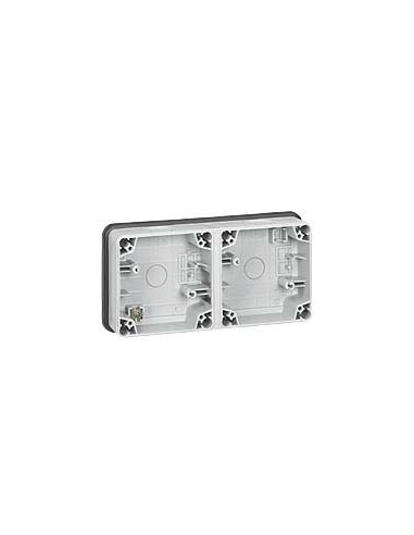 Boîtier étanche 2 postes horizontaux Plexo IP66 composable gris LEGRAND 090493