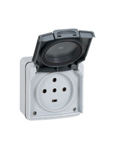 Prise étanche 3P+T+N 20A Plexo complet IP55 saillie grise LEGRAND 091657 2