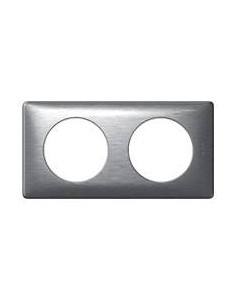 PLAQUE CELIANE 2 POSTES ALUMINIUM LEGRAND 068922