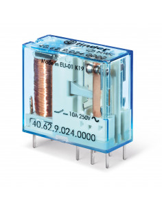 RELAIS CIRCUIT IMPRIME 2RT 10A 24VDC SENSIBLE PAS DE 5MM AGNI FINDER 422756