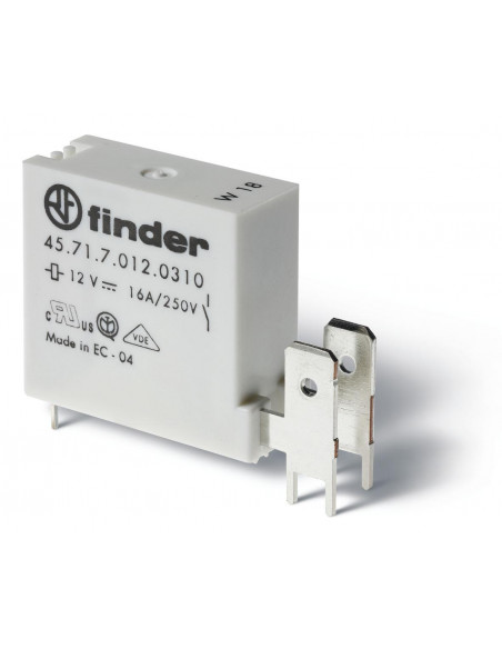 RELAIS CIRCUIT IMPRIME 1NC 16A 6VDC SENSIBLE 125° CONNEXION PAR FASTON 250 RT II AGCDO FINDER 292502