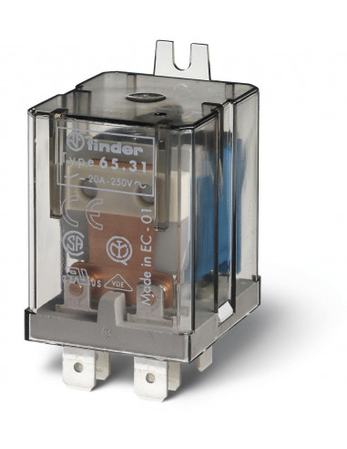 RELAIS DE PUISSANCE 1NO+1NC FASTON 250 20A SOUS 250VAC 125VDC FINDER 257822